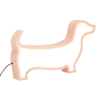 LED-TISCHLAMPE HUND FÜR KINDER IQ KIDS ROSA