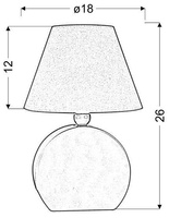 Lampe de table bleu 40W E14 MDF Ofelia 41-62461