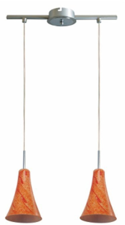 Plafoniera suspendata crom / nichel satinat 2xE14 Rufi 32-14651