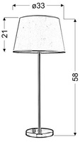 Lampe de table satinée 40W E14 Ibis 41-00913