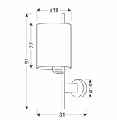 Zeta Aplic aplic negru Abajur nuc 21-25388