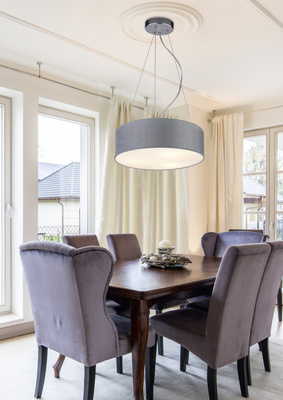 Hängelampe rund grau 40cm verstellbar 3x40W Kyoto Candellux 31-67722