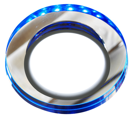 Plafonnier Oeillet Candellux Ssp-23 Ch/Tr+Bl 8W Led 230V Anneau Led Bleu