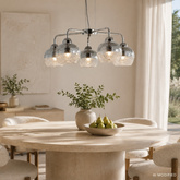 Hanging mirror lamp, chrome, beaten glass 3x60W Cromina Candellux 35-56375