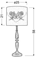 Lampe de table blanche avec motif Farisa 41-03409