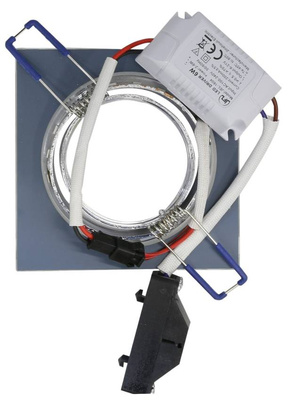 Plafonnier Oeillet Candellux Ssu-22 Ch/Tr+Bl Gu10 50W+Led Smd 2 1W Bleu 230V Chrome