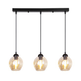 Glass hanging lamp black / brown 3xE27 Aspa 33-00606