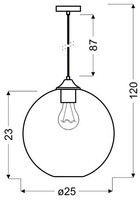 Plafonnier boule de verre vert Edison Candellux 31-29546-Z