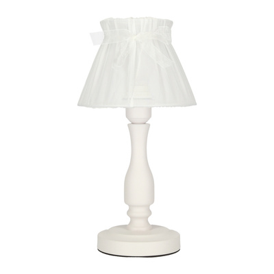 Lampa de noptiera abajur organza alba 40W E27 Zefir Candellux 41-73815