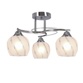 Plafonnier Prego chrome E27 avec abat-jour incolore 33-09456