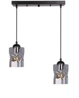 Suspension noir/bande fumée 2xE27 Felis 32-00132