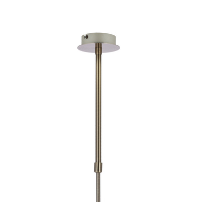 Suspension Lentini patine 8x40w g9 avec abat-jour ambre