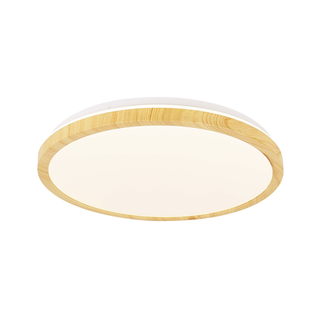 Plafonnier LED blanc + bois 24W 4000K Lampe Gandava Candellux 14-75253