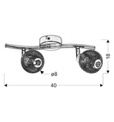 Aplică candellux roman 92-06967 crom g9 band