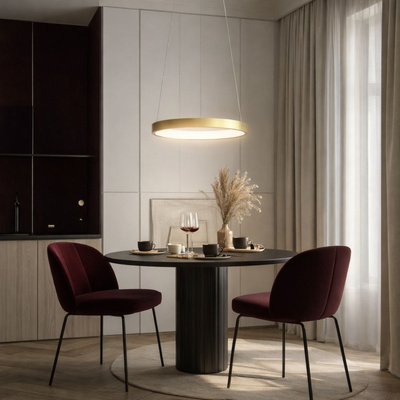 Lampa wisząca LED 25W 40cm złota Lune 31-76120