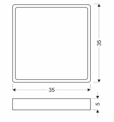 Quattro Ceiling Lamp Square Brass 35x35 18W LED 4000K White Shade 10-81940