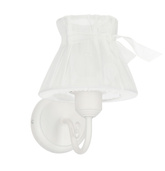 Wall lamp white organza lampshade 1xE27 Zefir Candellux 21-73785