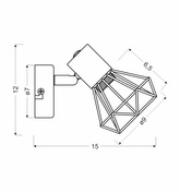 Wandleuchte 1X40W E14 weißer Chromlampenschirm VERVE 91-61331