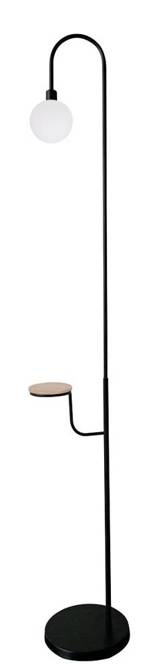Floor lamp black shelf 173cm Vanity 51-00057