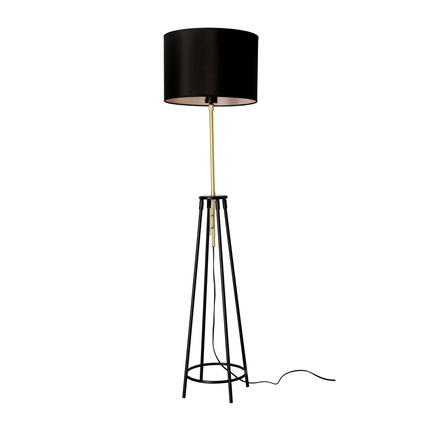Lampa de podea negru si auriu mat Tegola 51-00071