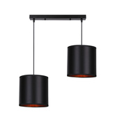 Hängelampe schwarz 2xE27 Candida 32-00712
