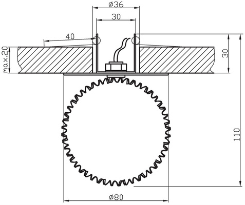 Plafonnier candellux sk-34 ch g4 couvercle chrome plafond. cristal fixe 20w g4 hérisson