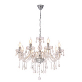 Lustre en cristal doré 8xE14 Maria Teresa Candellux 38-94653