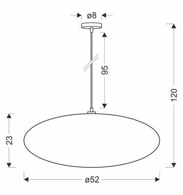 CAFÉE suspension 52cm noire 1x40W E27 abat-jour moka