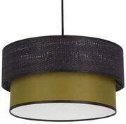 Lampa wisząca z abażurem Arezzo czarna oliwkowa do salonu i sypialni