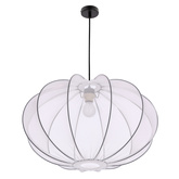 MELLOW suspension noire 1x40W E27 abat-jour 60 sphère blanche 31-41975