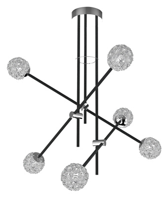 PLAFONNIER APETI PAKSOS 6xG9 LED NOIR