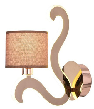 Applique murale abat-jour tressé en cuivre bras lumineux LED Ambrosia Candellux 21-33499