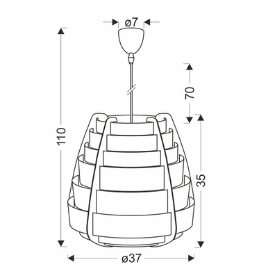 Lampe suspendue bois beige + plastique Nagoja Ledea 50101038