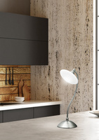 Lampka stołowa satyna nikiel +biała Elisa 41-06045