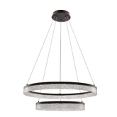 Pendant lamp FROZI in glamour style black shade with crystals modern LED chandelier for a luxurious living room
