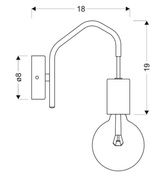 Aplica de perete cadru metalic mat alb Basso Candellux 21-70982