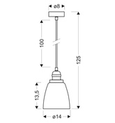 Suspension chromée avec abat-jour en verre Voice Candellux 31-70821