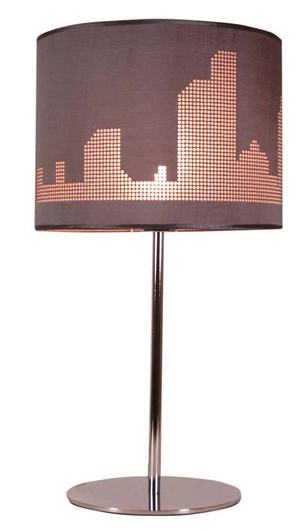 Grau/Chrom Manhattan Tischleuchte 41-55029