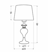 PRIMA CHROME STUDY LAMP 1X60W E27 SILVER SHADE