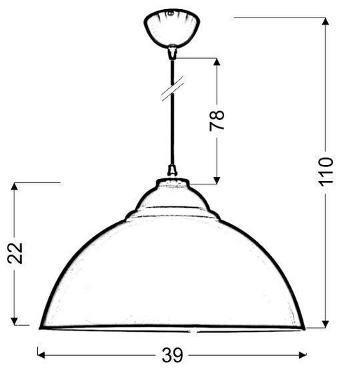 Lampa suspendata Candellux Uni 31-13286 1xE27 Verde