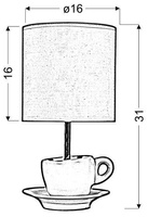 Lampa de masa Fistic Cynka 41-34830