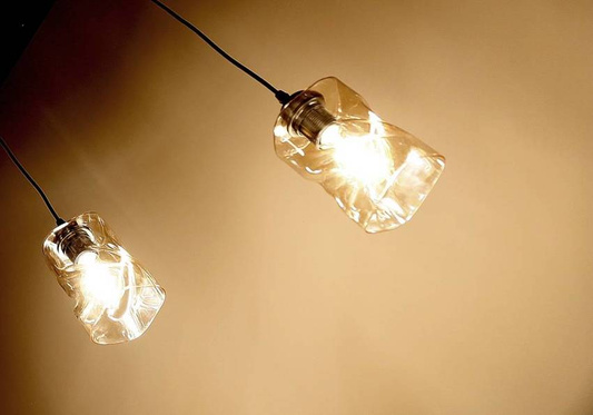 Hängelampe schwarz / bernsteinfarbener Streifen 2xE27 Felis 32-00170