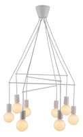 Hanging lamp white matt 8xE27 two-circuit Alto Candellux 38-70944 