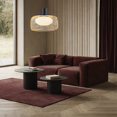 Suspension Sopra 40 noir et or en métal pour table de salon