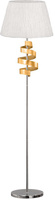 Floor lamp chrome / gold fabric shade Denis Candellux 51-23506