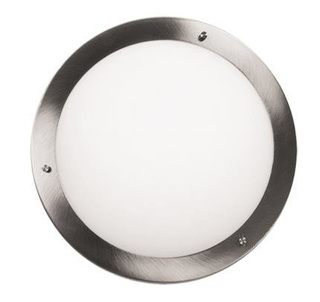 Runde Badezimmer-Deckenleuchte aus satiniertem Nickel IP44 Aquila 12-84180
