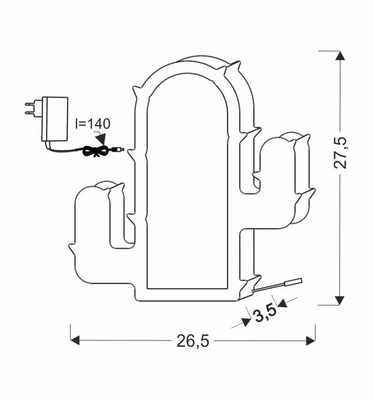 CACTUS GROSSE LED-TISCHLAMPE FÜR KINDER IQ KIDS GRÜN