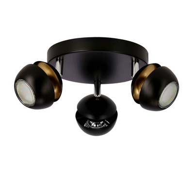 Boni plafond 3x3w gu10 led schwarz