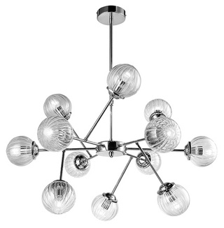 Hängende Deckenleuchte mit Chromglasschirmen 12x40W Best Candellux 30-10216