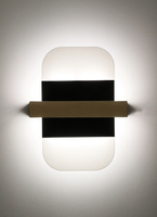 April Lampe Holzwandleuchte 1x6 LED schwarz+weiß